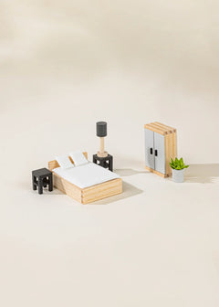 Wooden Doll House Master Bedroom Furniture & Accessories (9) | Coco Village-3