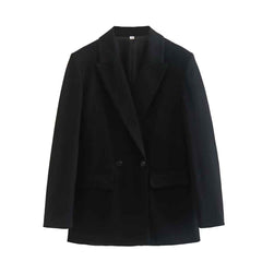 Women’s Two-Button Blazer – Elegant Street Style Tailored Jacket for Casual & Workwear-4