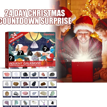 Dowmoo Christmas Advent Calendar Mineral Blind Box 24-Box Christmas Gift Toy Mineral Blind Box-5