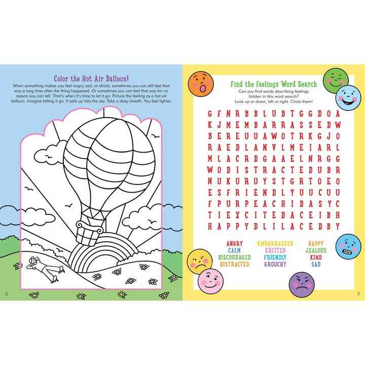 Peter Pauper Press - My Feelings and Emotions Activity Book - Ages 3+-4