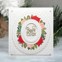 Creative Expressions Sue Wilson Festive Oval Wreath Frame Craft Die-8