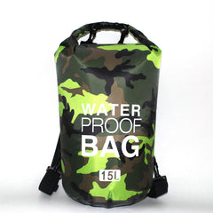Outdoor Waterproof Bag Camouflage Polyester Double Shoulder Waterproof Bag Portable Beach Backpack-11