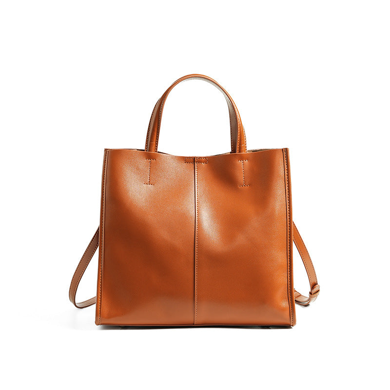 Genuine Leather High-End Womens Stylish And Versatile Handbag-9