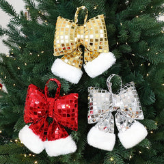Mirror Bow Christmas Tree Decoration-1