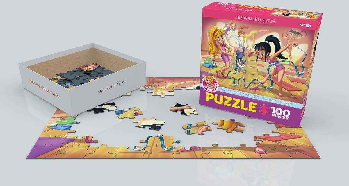 Eurographics Go Girls Go! Gymnastics 100-Piece Puzzle - Ages 5+-3