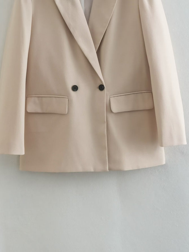 Women’s Two-Button Blazer – Elegant Street Style Tailored Jacket for Casual & Workwear-9