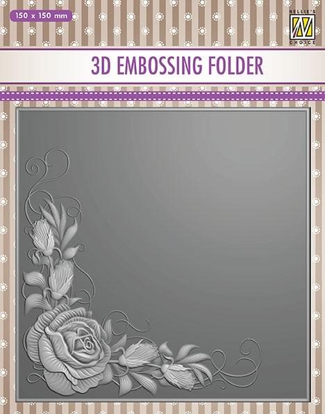 Nellie Embossing 3D Folder - Rose Corner-1
