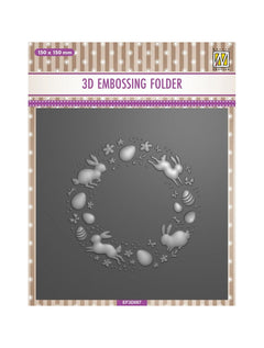 Nellie Snellen • 3D Embossing Folder Easter Wreath-1