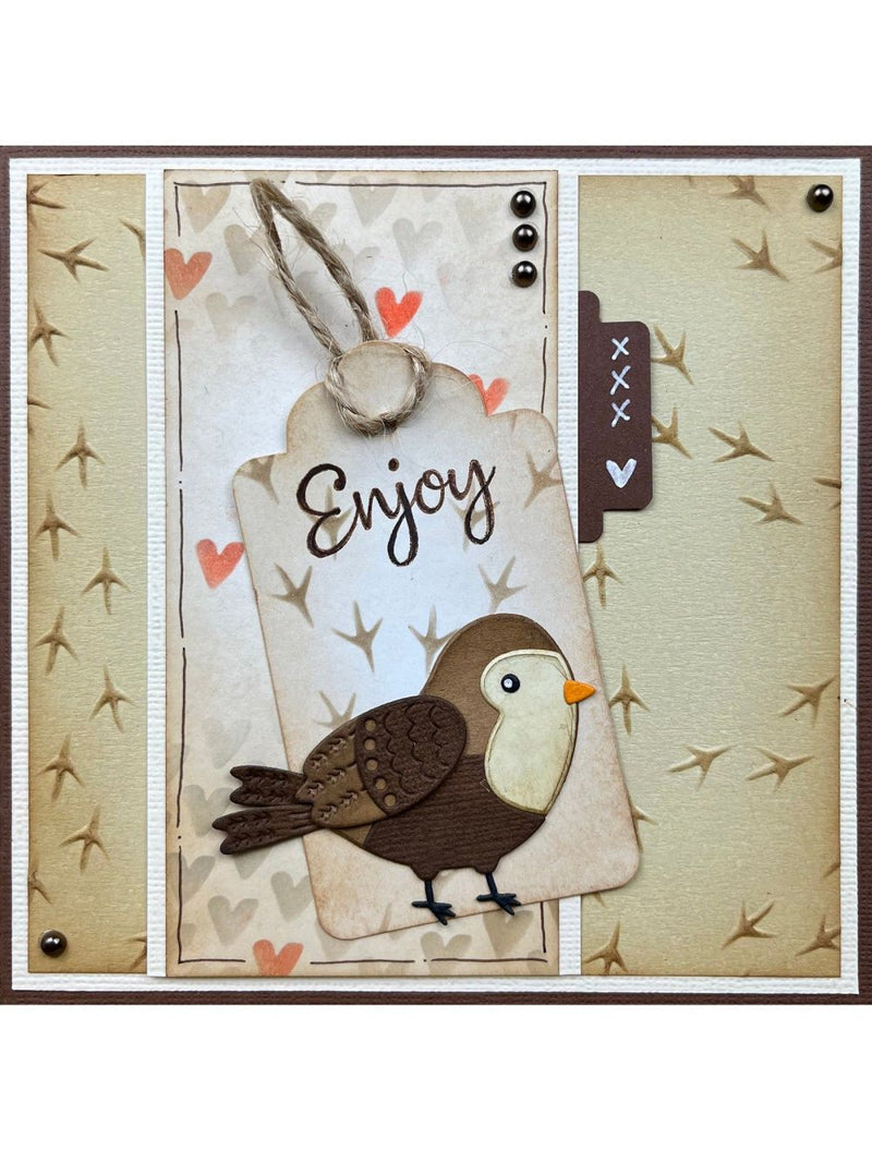 Nellie's Choice - 3D Embossing Folder Birdfeet-3
