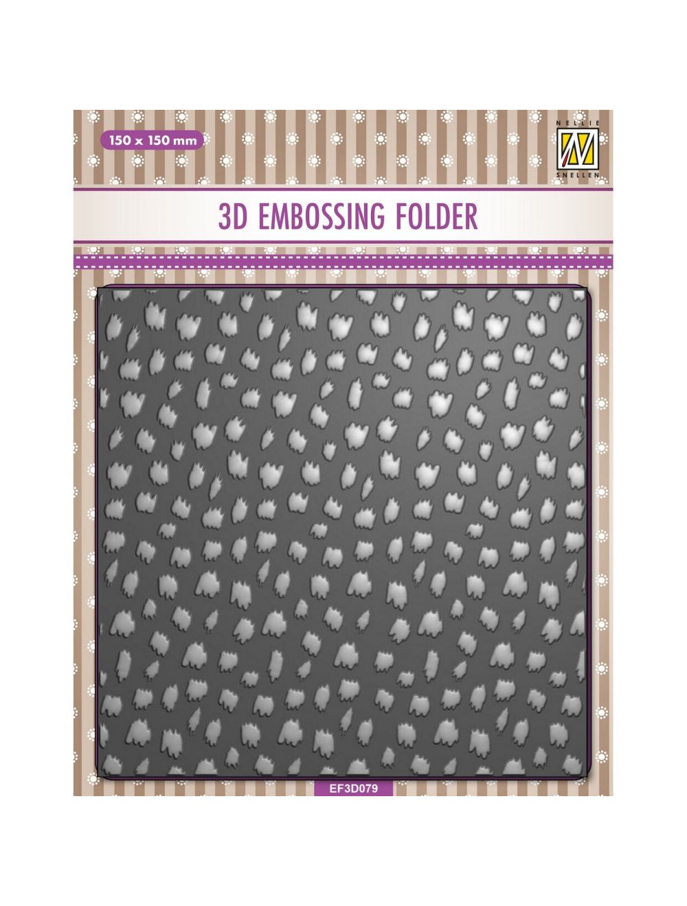 Nellie's Choice - 3D Embossing Folder Cheetah-1