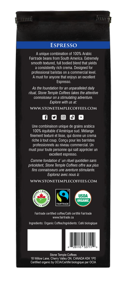 Espresso - Ground, Espresso Roast, Certified Organic OCIA/ Fairtrade Coffee 1lb/454g-3