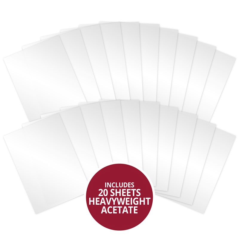 Heavyweight Clear Acetate - 220 Micron x 20 Sheets-1