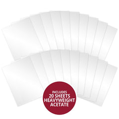 Heavyweight Clear Acetate - 220 Micron x 20 Sheets-1