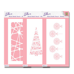Slim Line Mixed Media Stencil Set-1