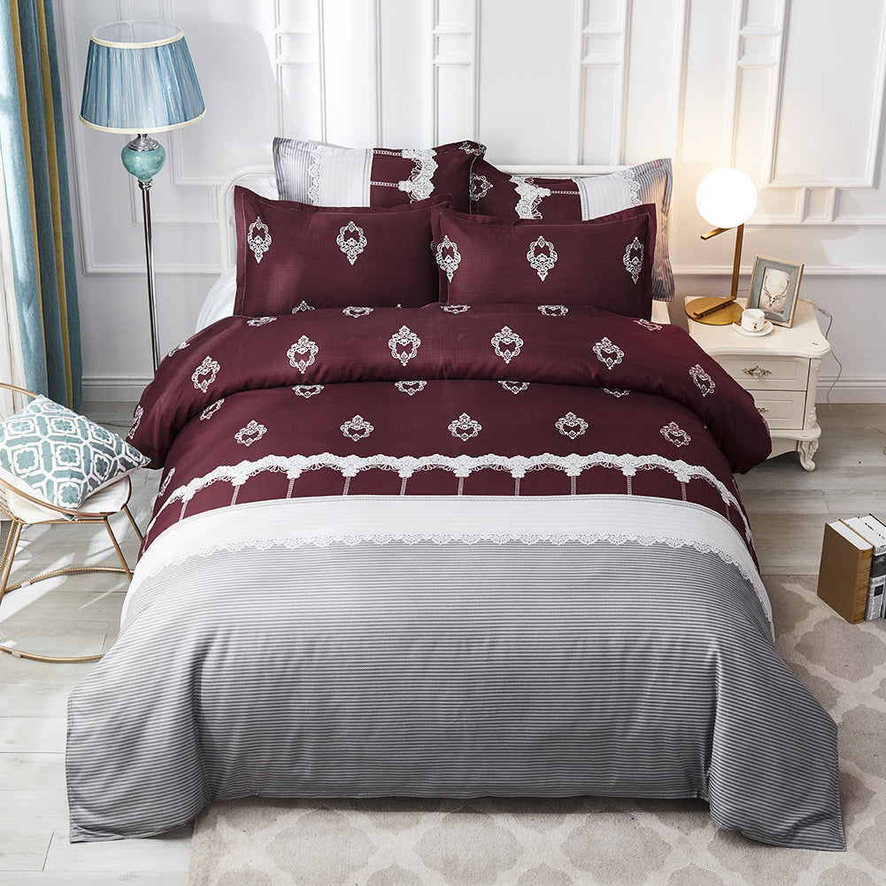 Luxury Printed Duvet Cover Set with Pillowcases-4