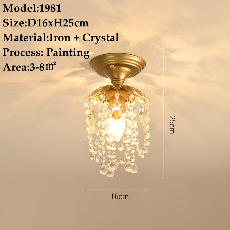 American Single-Head Crystal Chandelier-4