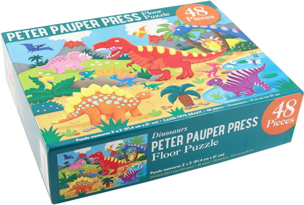 Peter Pauper Press - Dinosaurs Kids' Floor Puzzle - Ages 3+-3