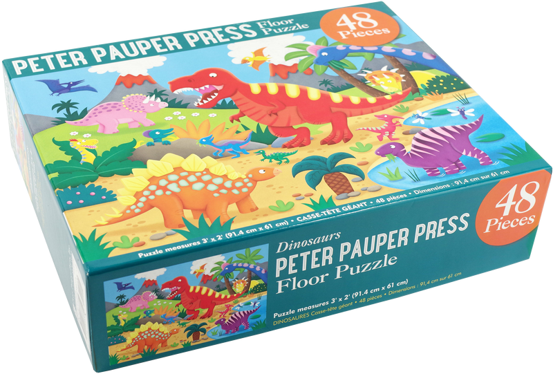 Peter Pauper Press - Dinosaurs Kids' Floor Puzzle - Ages 3+-3