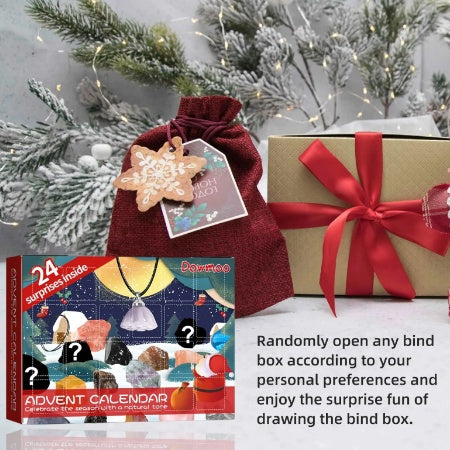Dowmoo Christmas Advent Calendar Mineral Blind Box 24-Box Christmas Gift Toy Mineral Blind Box-3