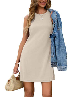 Women’s Sleeveless Vest Dress – Casual Summer Tank Dress for Everyday Wear-5
