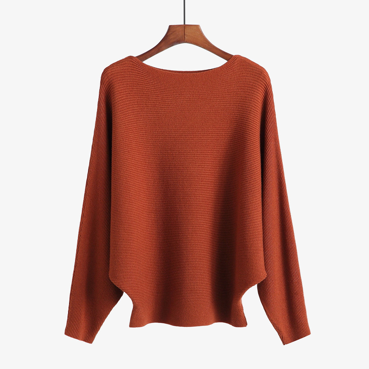 Women’s Halter Neck Batwing Knit Pullover Top – Stretchy Relaxed-Fit Casual Sweater-15