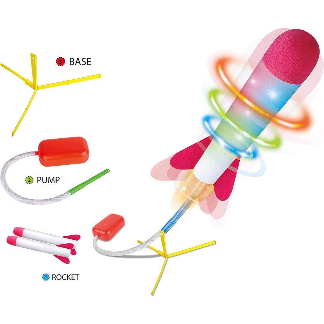Play22 - Toy Jump Rocket Launcher Set with LED Lights - Ages 5+-3