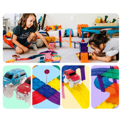 PicassoTiles 30pc Magnetic Race Track Building Set - Ages 3+-3