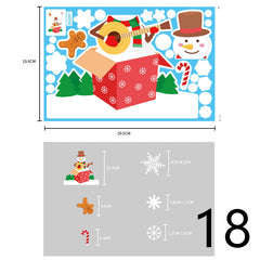 Christmas Decorations Glass Electrostatic Stickers-19
