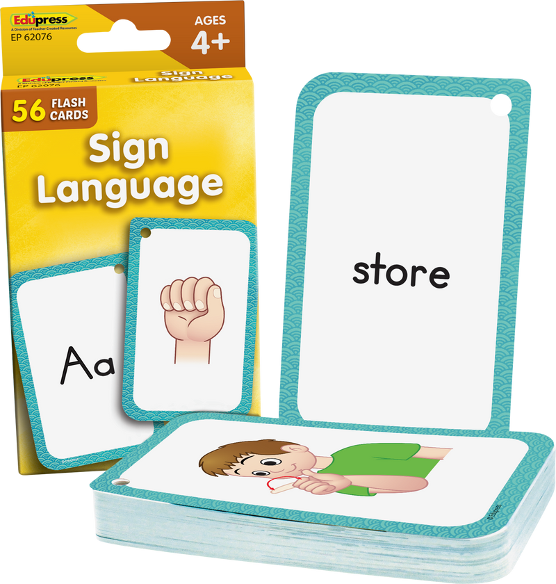 Teacher Created Resources - Sign Language Flash Cards - Ages 4+-1