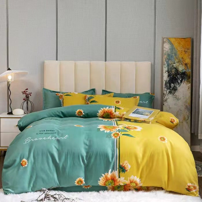 Brushed Floral Winter Bedding Set-10