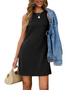 Women’s Sleeveless Vest Dress – Casual Summer Tank Dress for Everyday Wear-4