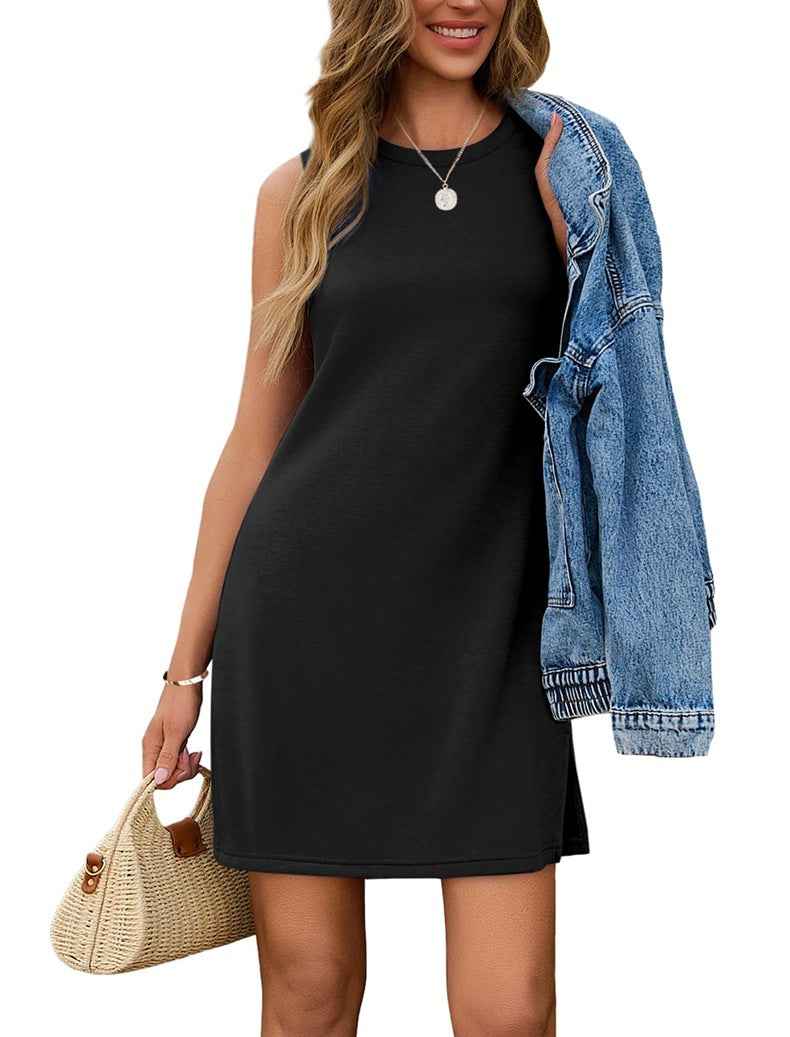 Women’s Sleeveless Vest Dress – Casual Summer Tank Dress for Everyday Wear-4