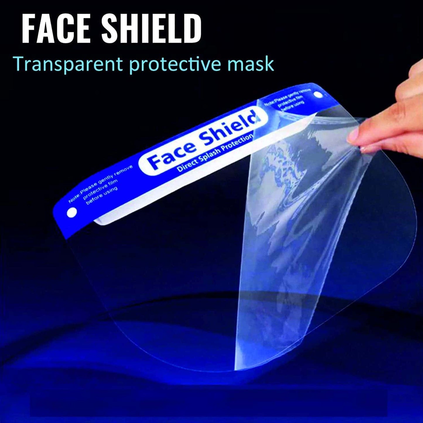 Protector facial desechable de protección contra salpicaduras directas