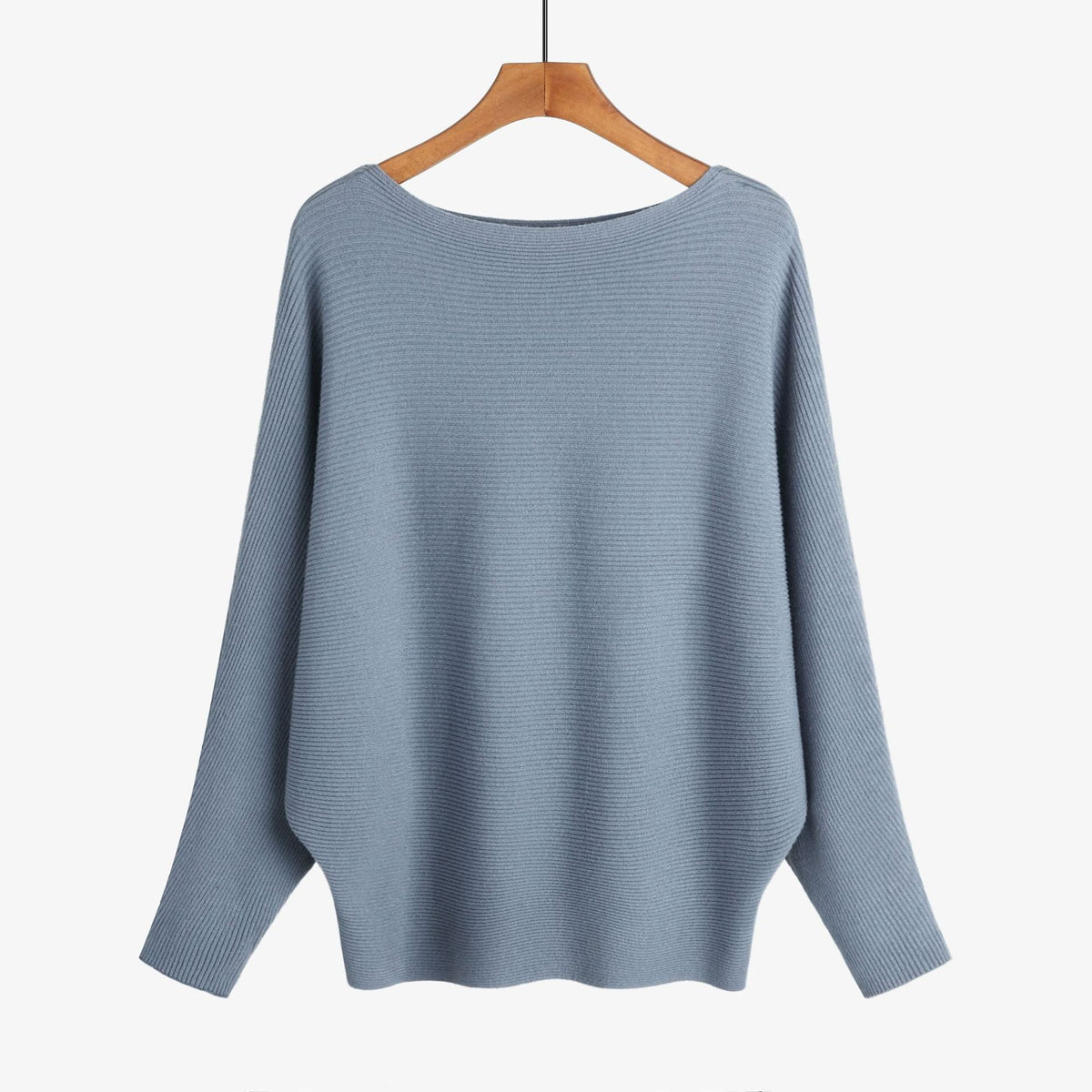 Women’s Halter Neck Batwing Knit Pullover Top – Stretchy Relaxed-Fit Casual Sweater-18
