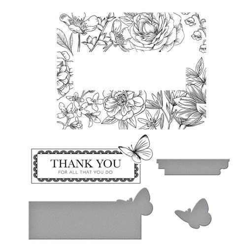 Ensemble Plaque de Pressage et Matrices Jardin de Papillons de la Collection BetterPress-3