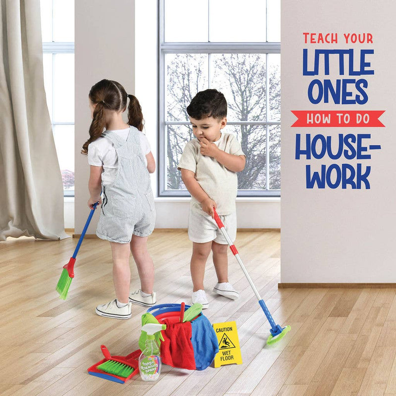Play22 - 12-Piece Kids Cleaning Set - Toy Housekeeping Fun - Ages 3+-7