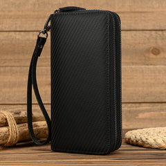 Men Genuine Leather Embossed Long Wallet Vintage Business Clutch-9