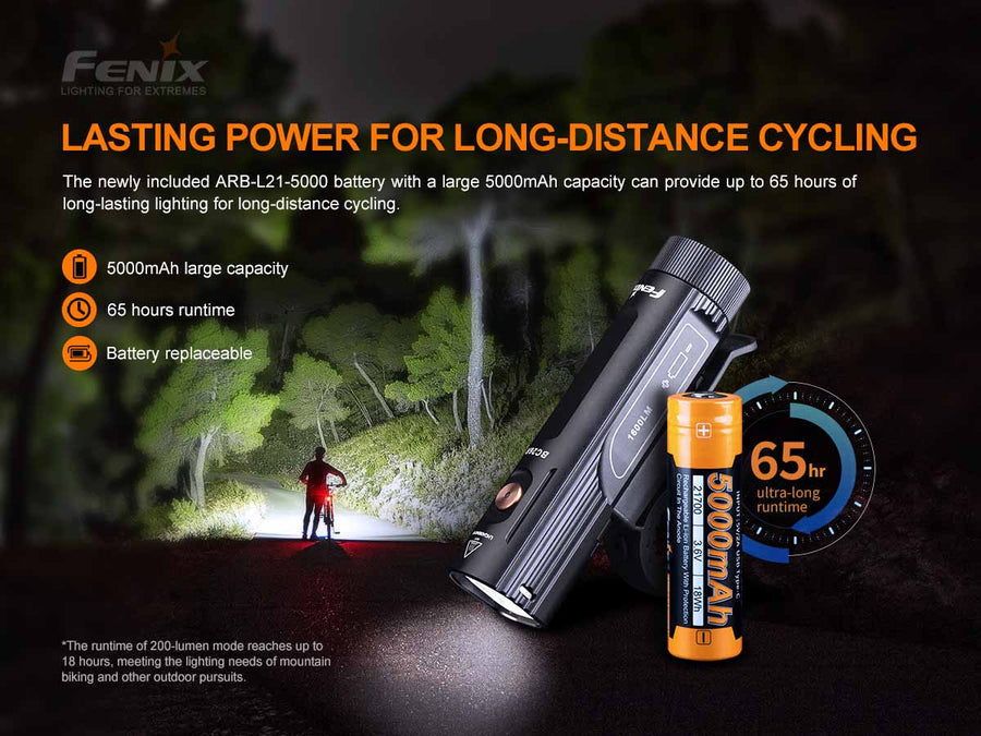 Fenix BC26R Rechargeable Bike Light + BC05R V2.0 COMBO PACK-8