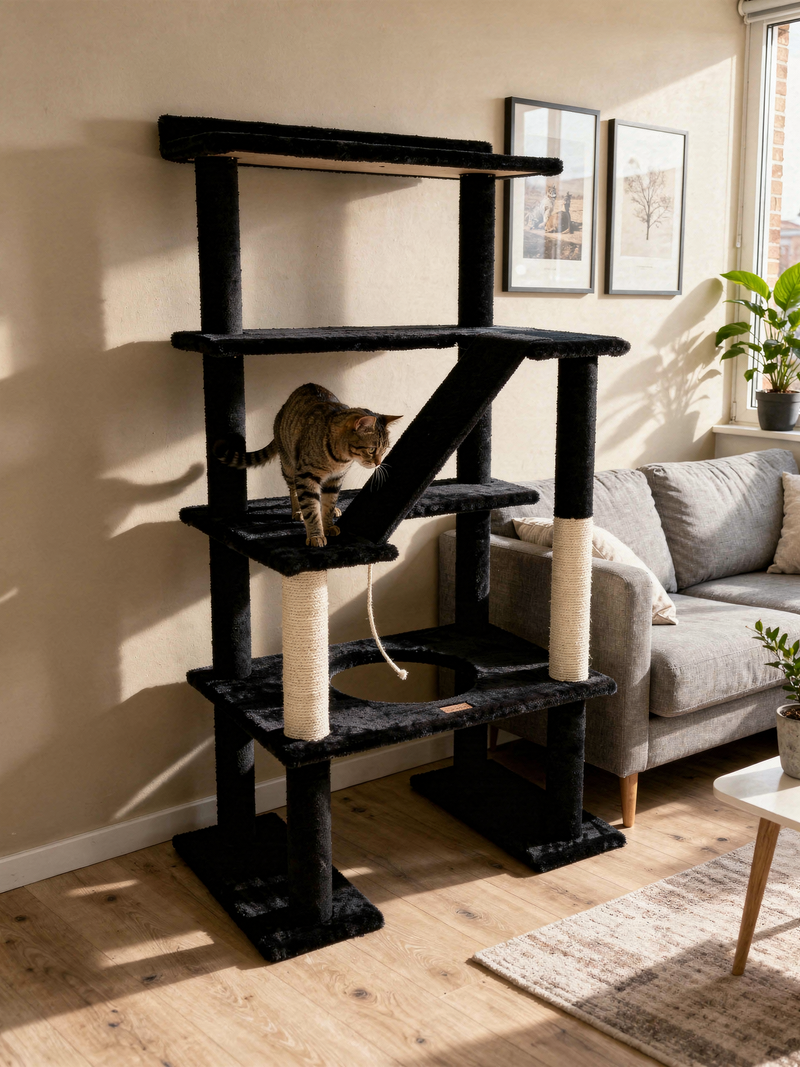 Maine Coon 65" Cat Tower - 5-Level Cat Tree-3