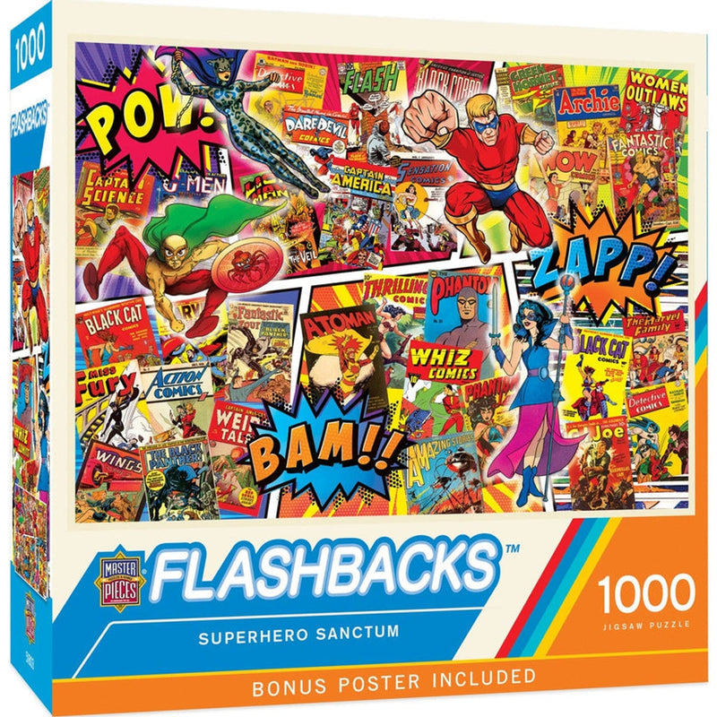 Flashbacks - Superhero Sanctum 1000pc Puzzle-1