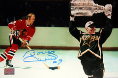 Bobby Hull & Brett Hull Signed 10x15 Photo Chicago-1