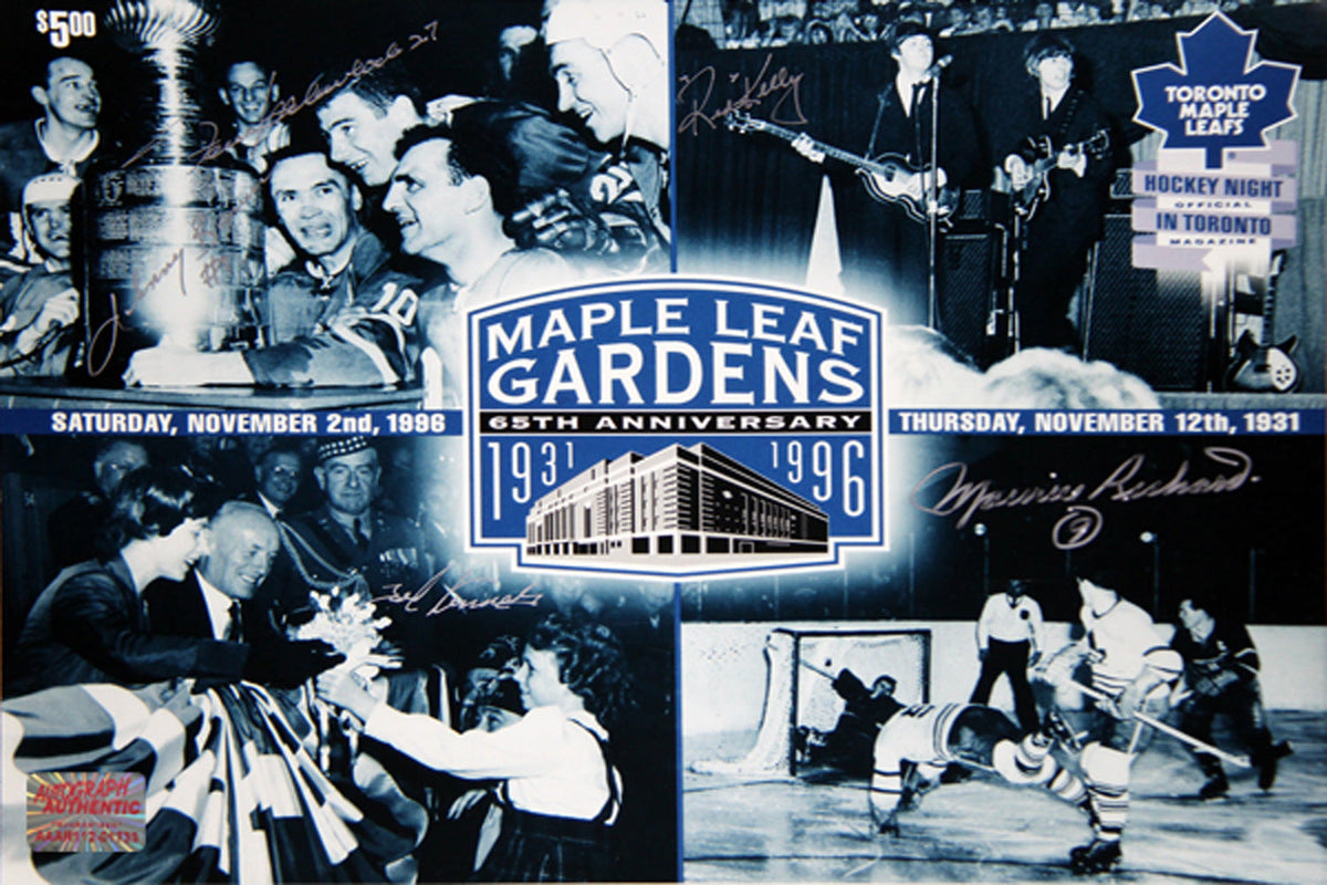 Maple Leaf Gardens 65th Anniversary 11x14 Photo 5 Autographs-1