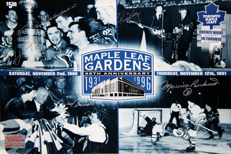 Maple Leaf Gardens 65th Anniversary 11x14 Photo 5 Autographs-1