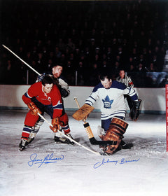 Jean Beliveau & Johnny Bower Dual-Signed 16x20 Photo-1