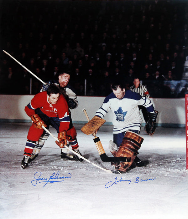 Jean Beliveau & Johnny Bower Dual-Signed 16x20 Photo-1