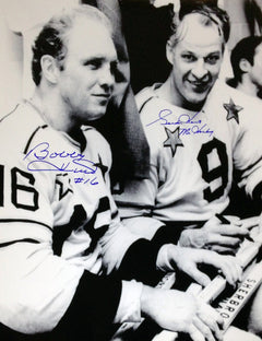 Bobby Hull & Gordie Howe Signed 16x20 Photo-1