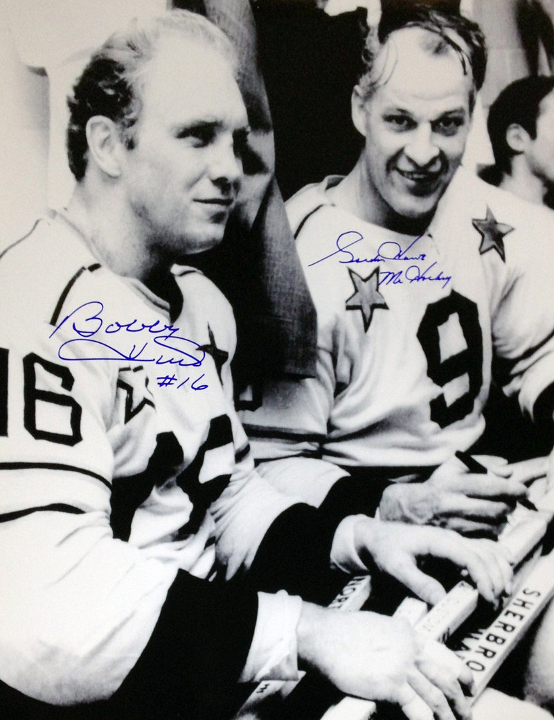 Bobby Hull & Gordie Howe Signed 16x20 Photo-1