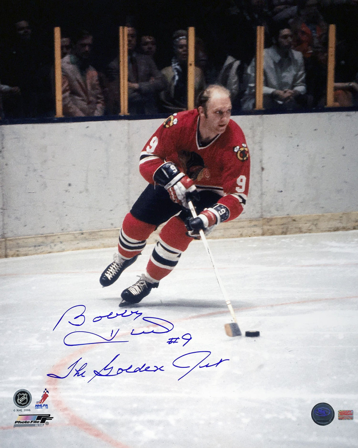 Bobby Hull Signed “Golden Jet” 16x20 Blackhawks Photo-1