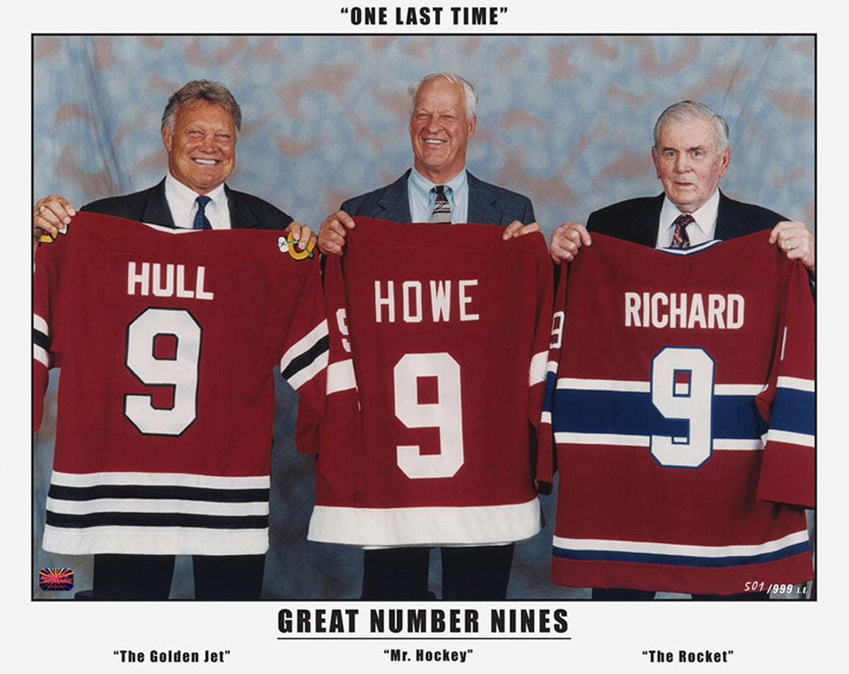 Three Great Nines 16x20 Maurice Richard Photograph-1