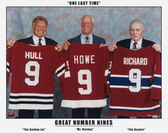 Three Great Nines 16x20 Maurice Richard Photograph-1